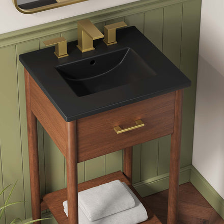 Zaire 18" Bathroom Vanity in Walnut Black