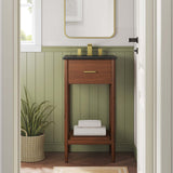 Quill 18" Bathroom Vanity in Walnut Black