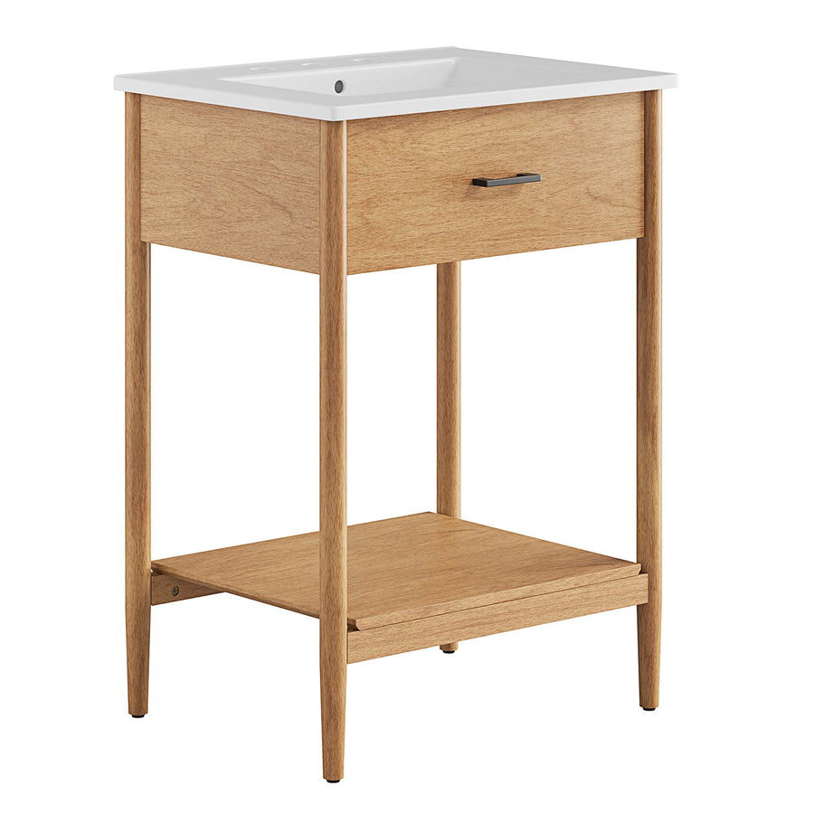 Quill 24" Bathroom Vanity in Natural White