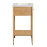 Quill 24" Bathroom Vanity in Natural White