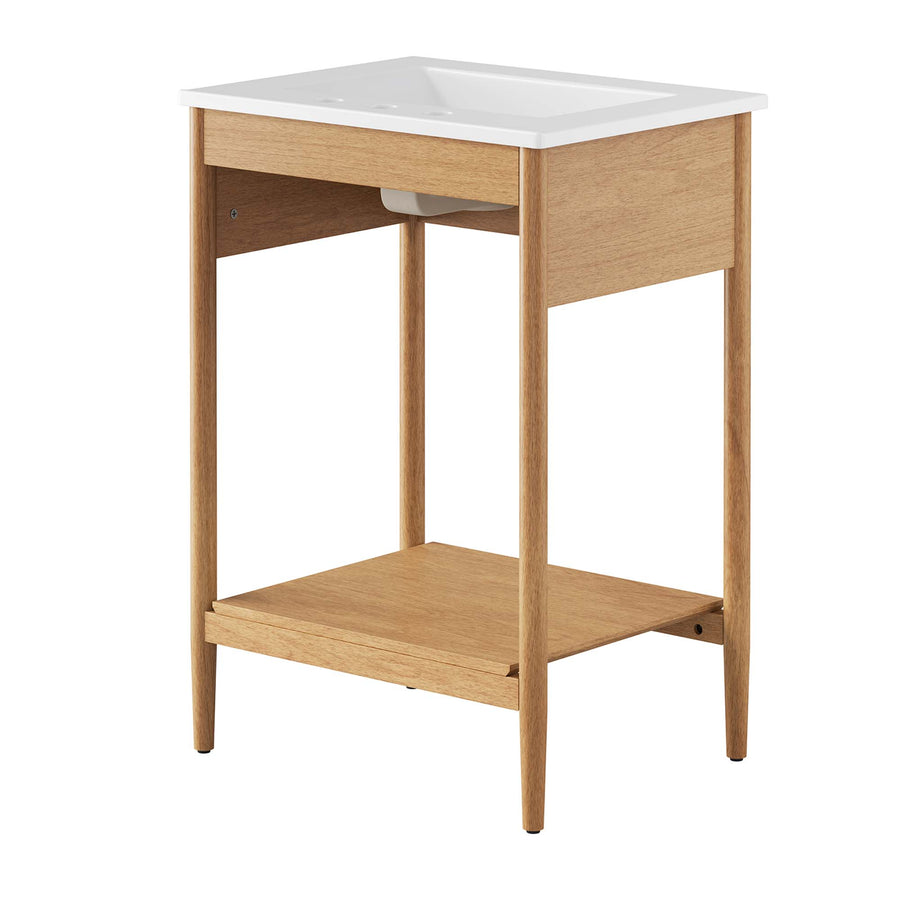 Quill 24" Bathroom Vanity in Natural White