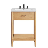 Quill 24" Bathroom Vanity in Natural White