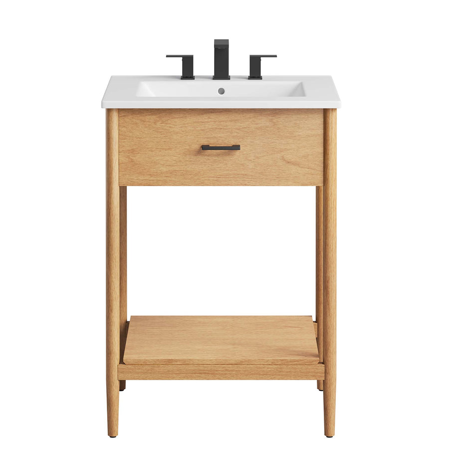Quill 24" Bathroom Vanity in Natural White