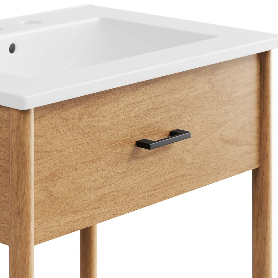 Quill 24" Bathroom Vanity in Natural White