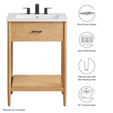 Quill 24" Bathroom Vanity in Natural White