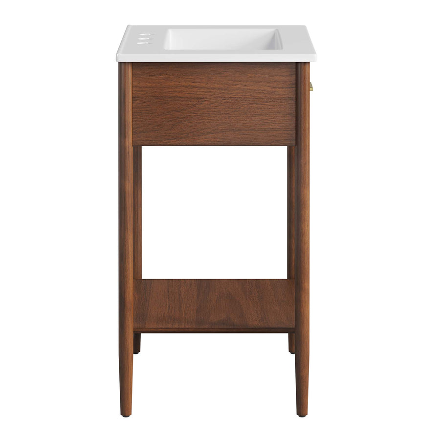 Quill 24" Bathroom Vanity in Walnut White