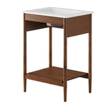 Quill 24" Bathroom Vanity in Walnut White
