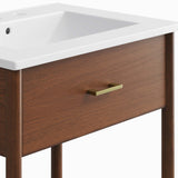 Quill 24" Bathroom Vanity in Walnut White