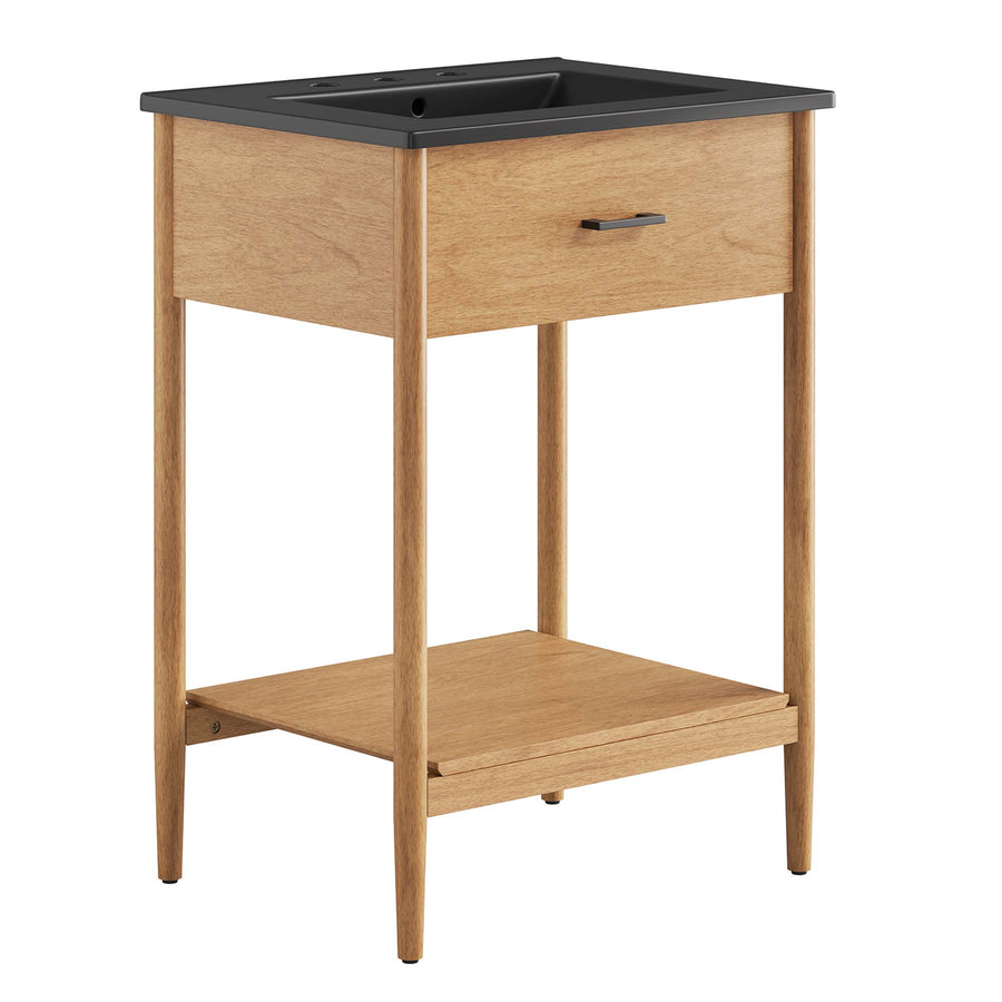 Quill 24" Bathroom Vanity in Natural Black