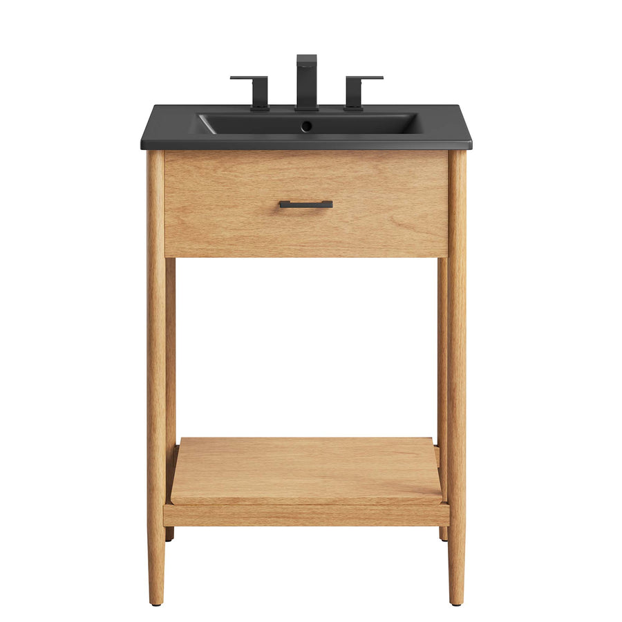 Quill 24" Bathroom Vanity in Natural Black