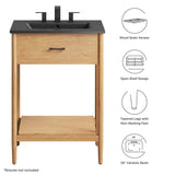 Quill 24" Bathroom Vanity in Natural Black