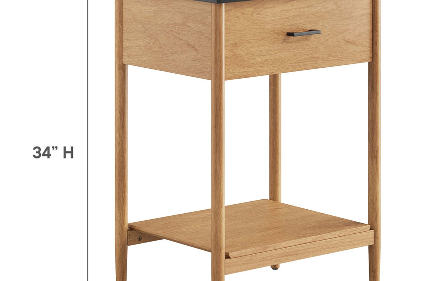 Quill 24" Bathroom Vanity in Natural Black