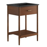Quill 24" Bathroom Vanity in Walnut Black