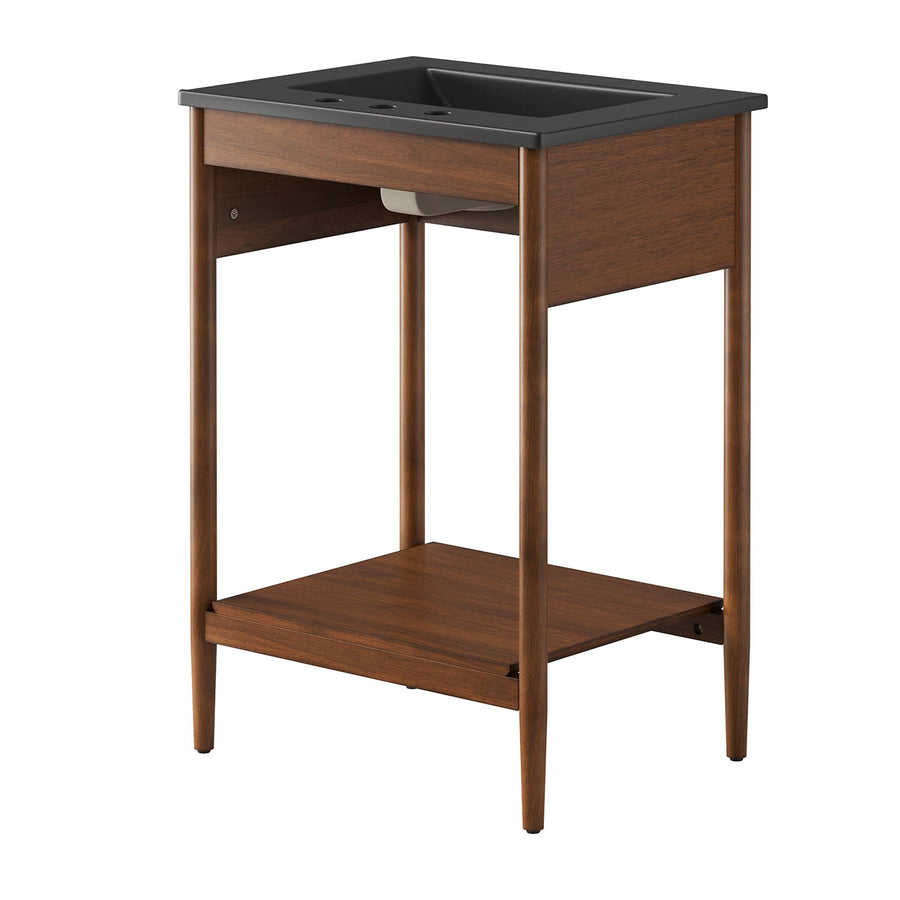 Quill 24" Bathroom Vanity in Walnut Black