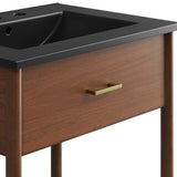 Quill 24" Bathroom Vanity in Walnut Black