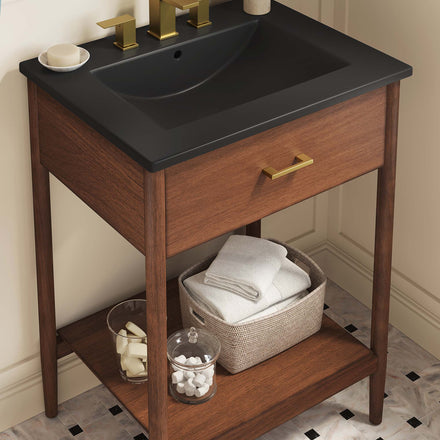 Zaire 24" Bathroom Vanity in Walnut Black