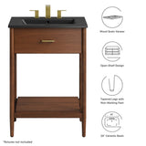Quill 24" Bathroom Vanity in Walnut Black