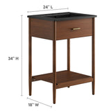 Quill 24" Bathroom Vanity in Walnut Black