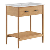 Quill 30" Bathroom Vanity in Natural White