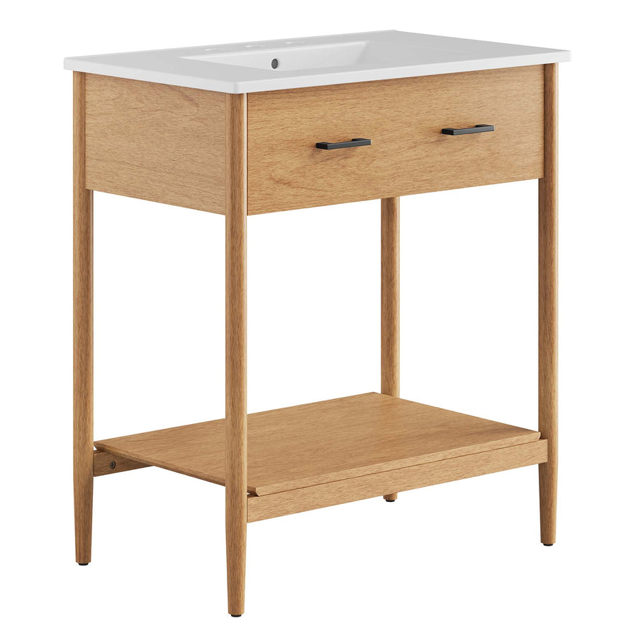 Quill 30" Bathroom Vanity in Natural White