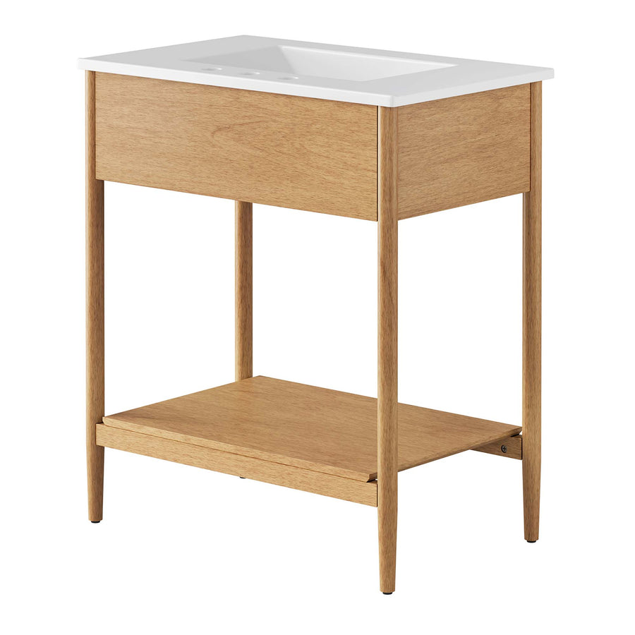 Quill 30" Bathroom Vanity in Natural White