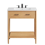 Quill 30" Bathroom Vanity in Natural White