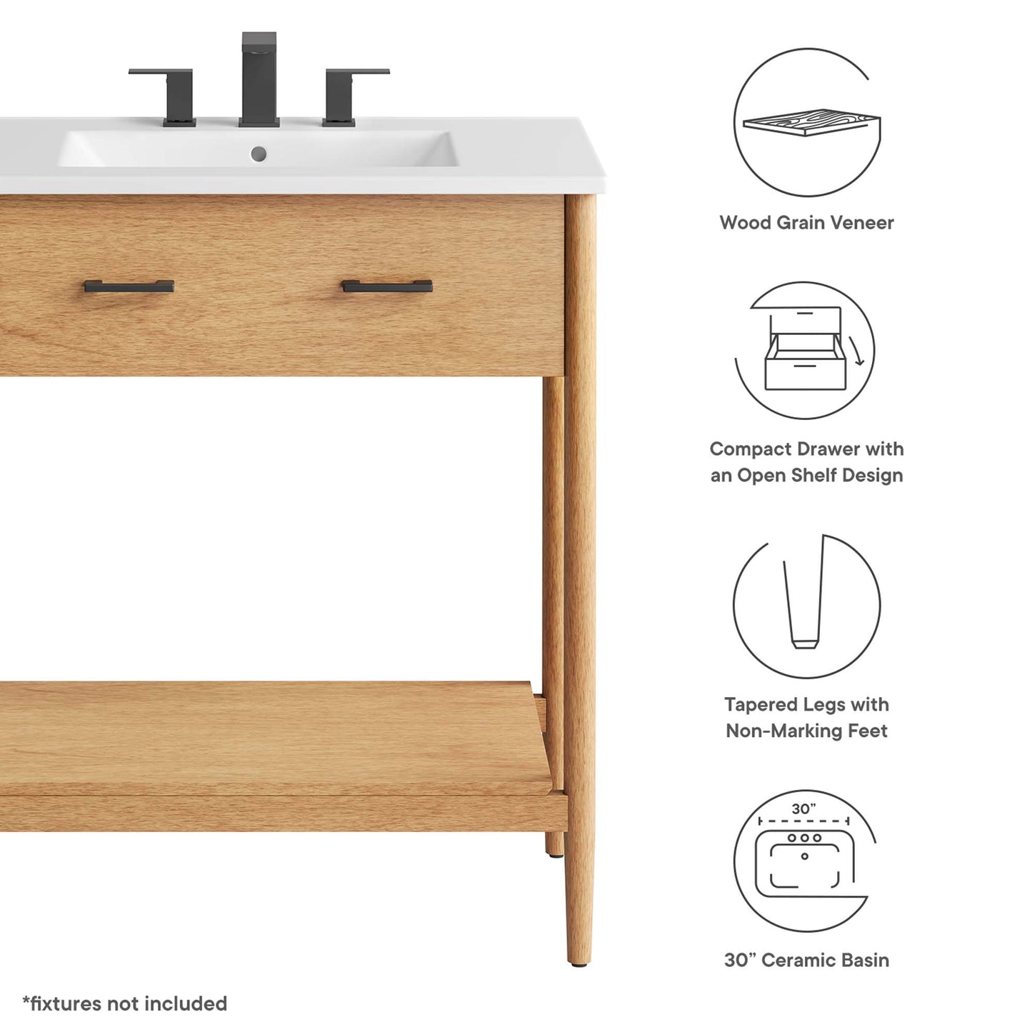 Zaire 30" Bathroom Vanity by Furniture For America