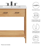 Quill 30" Bathroom Vanity in Natural White