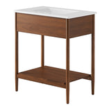 Quill 30" Bathroom Vanity in Walnut White