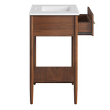 Quill 30" Bathroom Vanity in Walnut White