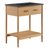 Quill 30" Bathroom Vanity in Natural Black