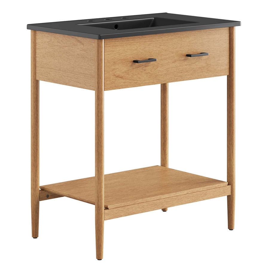 Quill 30" Bathroom Vanity in Natural Black