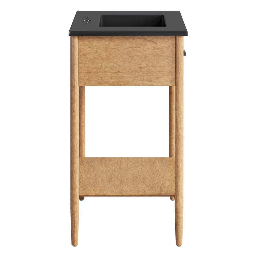 Quill 30" Bathroom Vanity in Natural Black