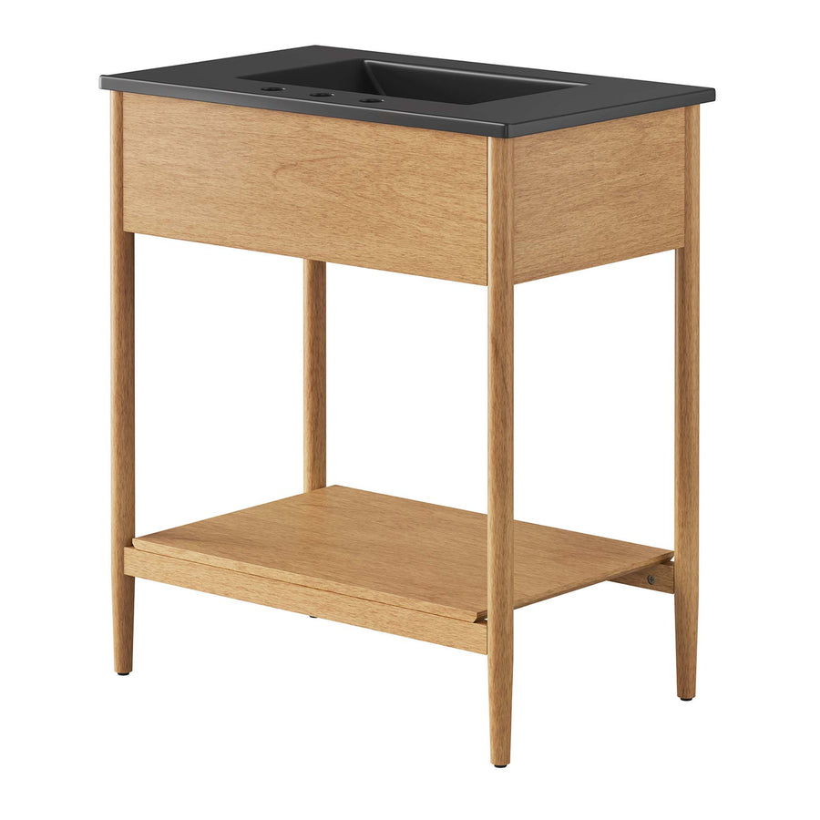 Quill 30" Bathroom Vanity in Natural Black