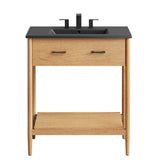 Quill 30" Bathroom Vanity in Natural Black