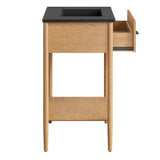 Quill 30" Bathroom Vanity in Natural Black