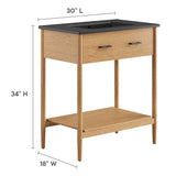 Quill 30" Bathroom Vanity in Natural Black