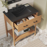 Quill 30" Bathroom Vanity in Natural Black