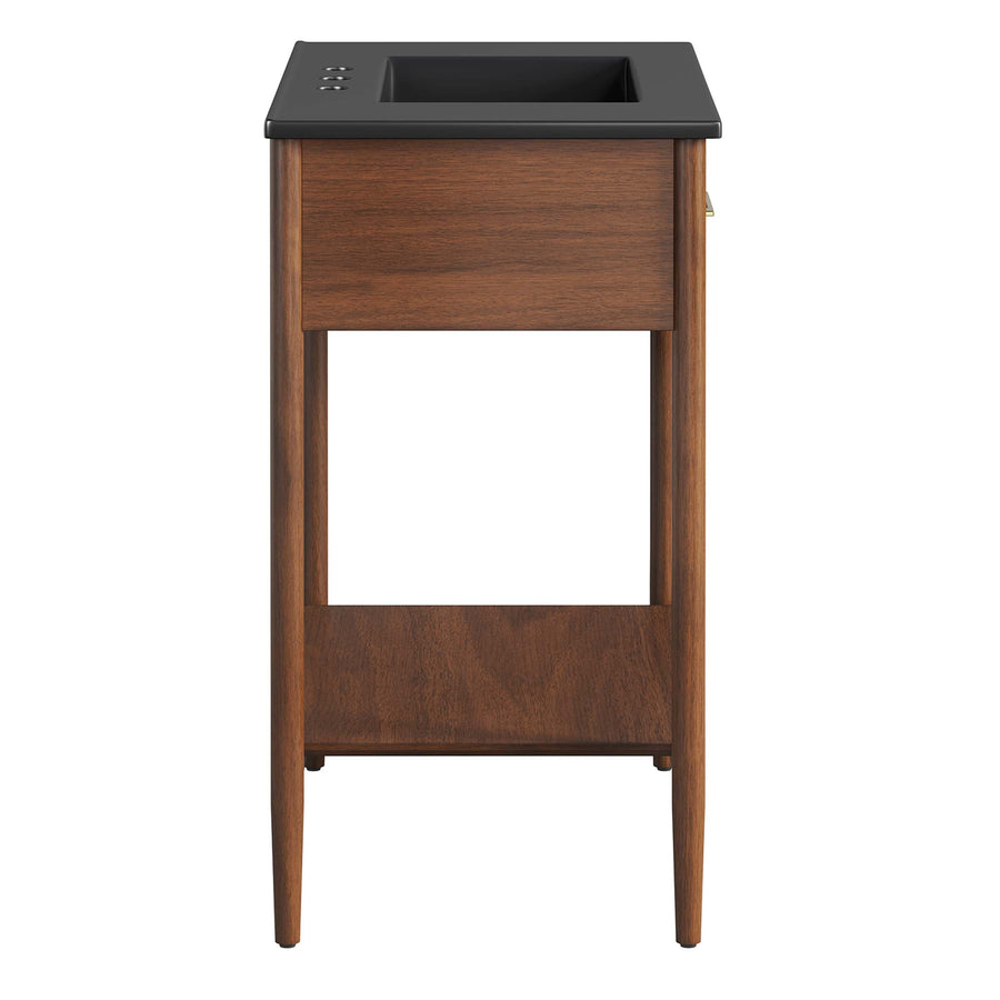 Quill 30" Bathroom Vanity in Walnut Black