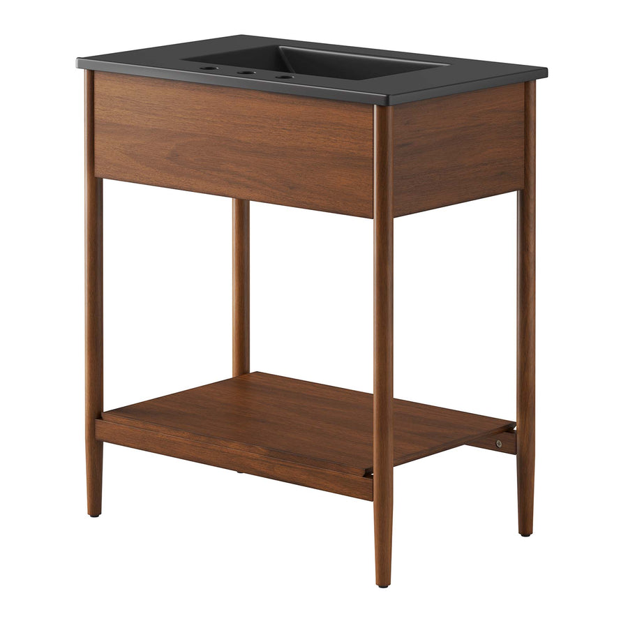 Quill 30" Bathroom Vanity in Walnut Black
