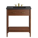 Quill 30" Bathroom Vanity in Walnut Black