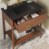 Quill 30" Bathroom Vanity in Walnut Black