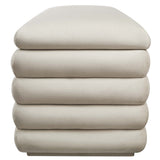 Shuttle Upholstered Performance Velvet Storage Bench in Almond