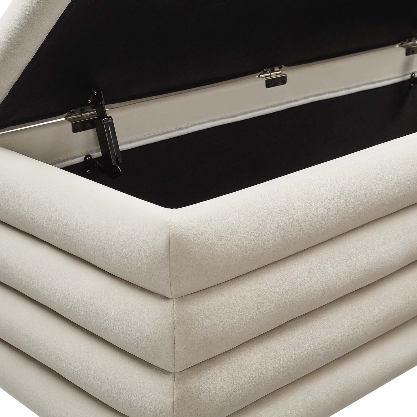 Mezzo Upholstered Performance Velvet Storage Bench by Furniture For America