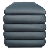 Shuttle Upholstered Performance Velvet Storage Bench in Cadet Blue