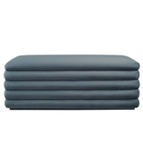 Shuttle Upholstered Performance Velvet Storage Bench in Cadet Blue