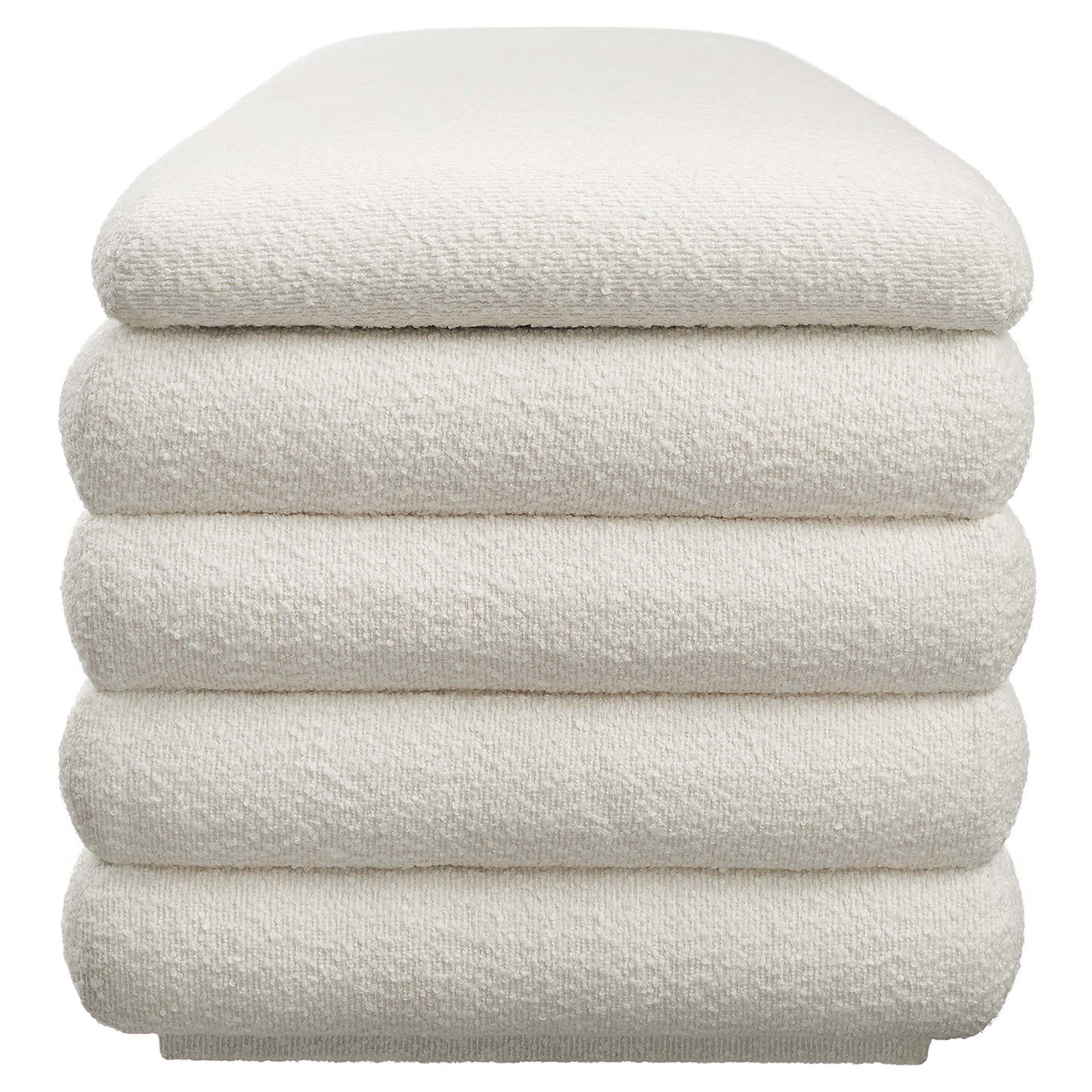 Mezzo Boucle Upholstered Storage Bench by Furniture For America