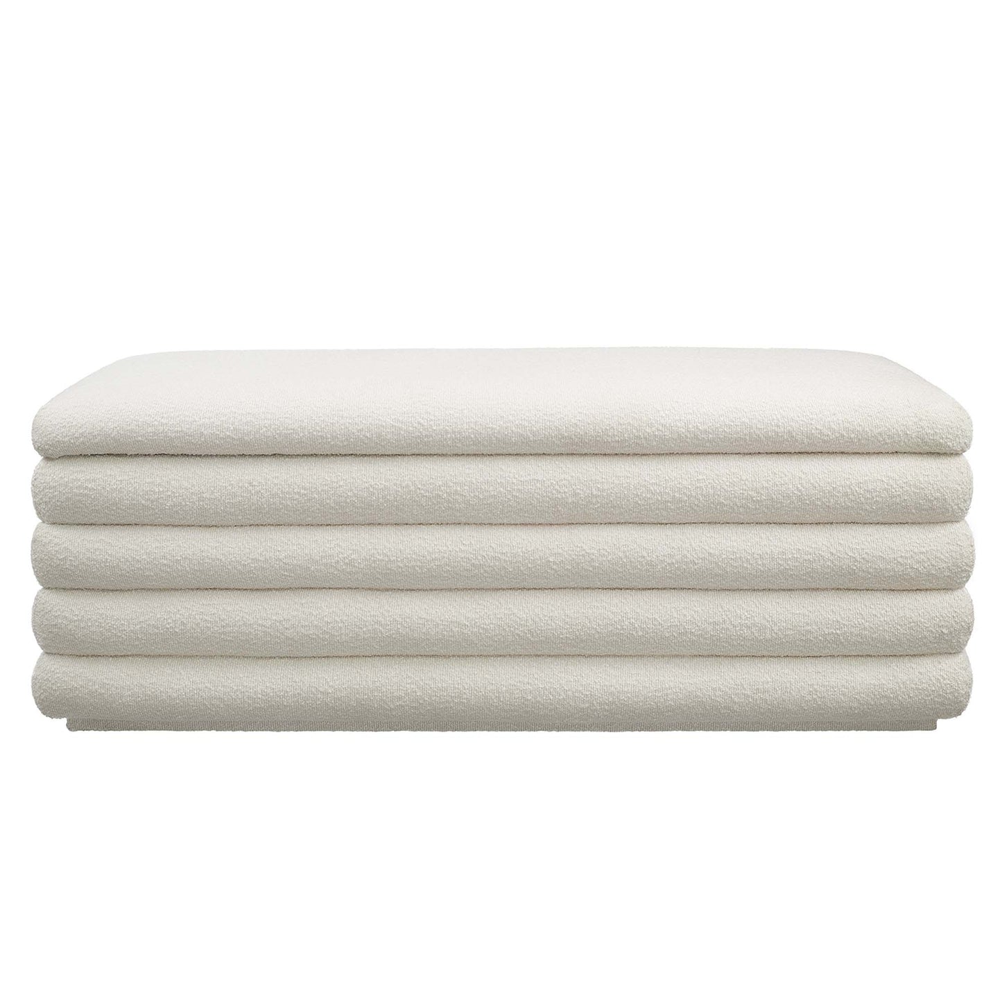 Mezzo Boucle Upholstered Storage Bench by Furniture For America