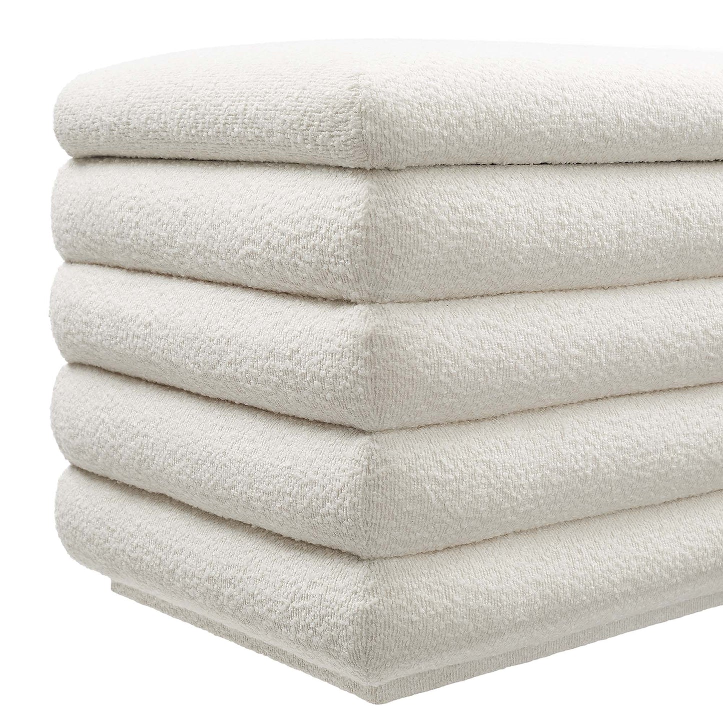 Mezzo Boucle Upholstered Storage Bench by Furniture For America