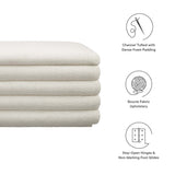 Shuttle Boucle Upholstered Storage Bench in Cloud
